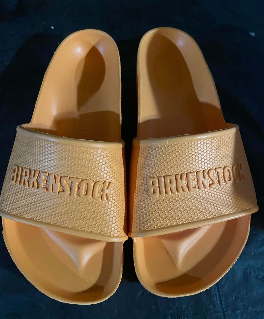 Birkenstock Barbados EVA Slide Sandals Size 36 Papaya Orange